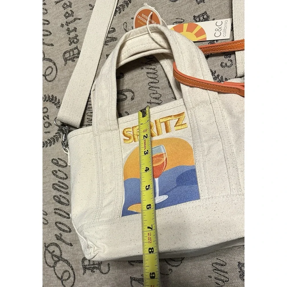 Adorable C&C California Spritz Canvas Tote Bag Purse Orange Slice Wristlet - NWT